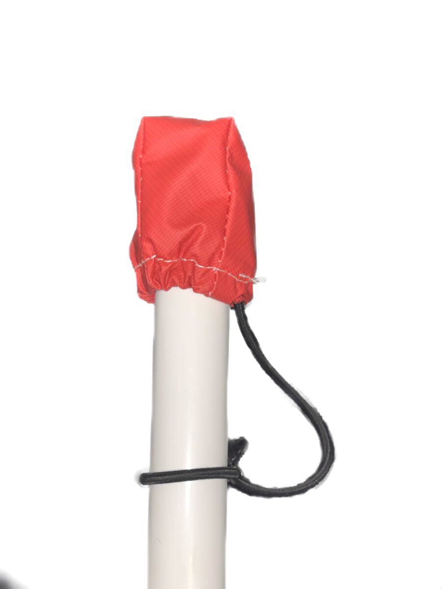 Weather sock type 400 non-flammable, vinyl-coated nylon cap protects discharge stacks from entry of rain, dirt, insects. 